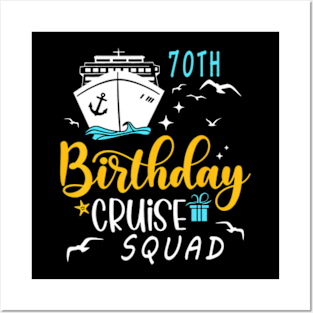 70Th Birthday Cruise Squad Gifts 2024 Matching Party Family Posters and Art